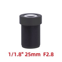 S 마운트 수동 아이리스 CCTV 렌즈 저왜곡 1/1 인치 F2.8 머신 비전 카메라 5MP M12 FA 6mm 8mm 12mm 16mm 25mm, [06] MTV25MP5C 25mm