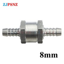 6/8/10/12mm 밸브 알루미늄 합금 연료 비 복귀 체크 밸브 편도 가솔린 디젤 기화기 자동차 진공 호스 오일 워터 펌프, 8mm_2