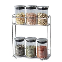 NHB 240ML 유리밀폐용기 양념통 양념병 조미료통, NHB 유리양념통240ML 6P세트(입식2단), 1개