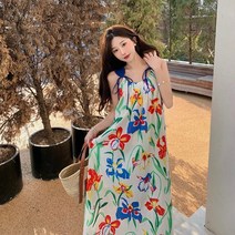 바캉스 김나영 플라워 해변 아오이유우 휴양지 숏 해외여행 여름옷 발리 동남아 휴양지룩 원피스 오렌지 점프수트 잔꽃무늬