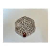 Anvely 핸드메이드 코바늘뜨개 육각 티코스터 (H003) / 컵받침, 베이지