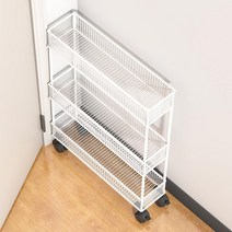 틈새수납장 철재 세탁실 폭좁은 이동식 선반, 28