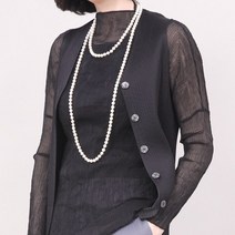 애비뉴투지 엄마옷 플리츠 여성 봄 여름 브이 단추 하프 조끼 베스트 V04347