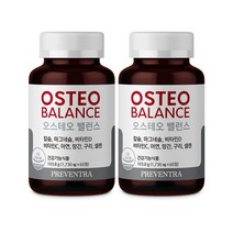 프리벤트라 오스테오 밸런스 1730mg x 60정 / 칼슘 마그네슘 비타민D3 비타민C 아연 망간 구리 셀렌, 2개