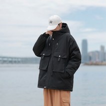 빈티지 사파리 오버사이즈 패딩 코튼 자켓 코트 한국 야외 여행 멀티 포켓 따뜻한 겨울 2022