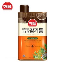 [해표] 딱한번짠 고소한 참기름 500ml, 1개