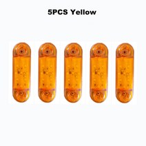 CARCTR9led 트럭 마커 사이드 플래시 스트로브 라이트 24V 경고 노란색 흰색 비상 턴 테일 바, 01 Strobe Version, 07 Yellow 5PCS