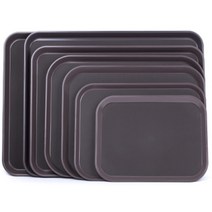 논슬립 사각 쟁반 브라운 (7 size)