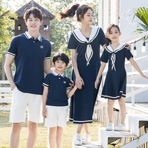 여름 엄마 아빠 시밀러 휴가 가족티 마린룩 커플 바캉스 가족여행 패밀리룩