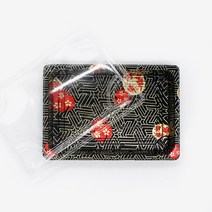 더팩컴퍼니 XJT-05 초밥용기 스시포장용기(꽃무늬) 100개 400개, 1세트