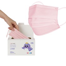 고래마스크 극세사 고래왕 마스크 특대형, 30개입, 1개, 베이비핑크