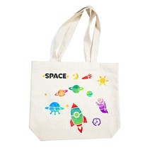 [판박이네1778]우주 스텐실 에코백 만들기 (4종택1), 4.에코백3장＋스텐실A&B