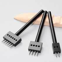 수동 피할기 가죽 수동식 박피기 가죽공예 필링기 공방 라운드 스티칭 펀치 도구 블랙 가죽 구멍 펀치 456mm 간격 1 pcs 가죽 펀칭 도구 구멍 커터 246구멍, 4mm 6홀