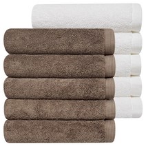 10장 데일리수건 40수 코마사 130g, 모카브라운5장+화이트5장, 10개