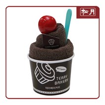 [송월타월] [송월타올] 아이스크림케익 베이커리 기념수건, 통합색상:고구마(노랑)