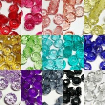 와컴 크런치 슬라임 재료 비즈 공예 컷팅도넛비즈 15종 (20EA), 연그린