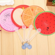 달자샵 동물 과일부채 여름 사은품 5P 손잡이부채 단체선물 판촉물 실용적 사은품, 5개입, 용과일