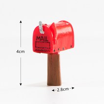 미스토토 레드 이층버스 소화기 전화부스 우편함 장식 미니어처 피규어 테라리움, P1039_레드 우편함 1P