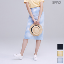 스파오 린넨 H라인 미디 스커트 SPWH924G15