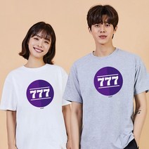 키밍 777 반팔라운드티셔츠 검은색오버핏 4명트윈룩