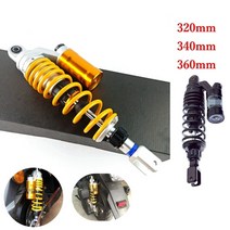 혼다 스즈키 가와사키 야마하 nmax xmax aerox155 bws 125 먼지 자전거 atv 용 1 pcs 320 360mm 오토바이 후면 에어 쇼크 업소버, 노란색 360mm 1 개