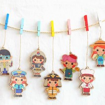 만들기자랑 나무팬던트/팬시우드 만들기재료/직업 비즈/열쇠고리/, 민화팬시우드-다문화(2종), 일본