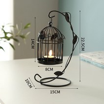 Z3JC 로맨틱 철예 장식 침실 침대 장식 무드등 집 촛대 별 촛대, Z3JC 블랙 나뭇잎 촛대