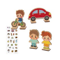 교통 표지판 만들기 세트 어린이 안전한 생활 수업 안전 교육 기관 키트 신호등 횡단보도 보행자 DIY 재료, 보행자 (사은품 증정), 1개