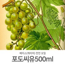 [제미니상사] 천연캐리어(베이스)오일 천연 화장품 비누 만들기, 포도씨유_500ml