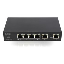 4포트 100메가 POE 스위칭허브 + 2기가 업링크 VLAN 거리연장 지원 NEXT-POE606F, 단품
