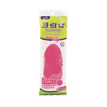 크린랩 ES 고무장갑 중(M) 10켤레 분홍색 천연고무장갑, 1개
