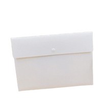 단추 방식 심플 무지 휴대용 서류 케이스 파우치 A4 사이즈, 화이트