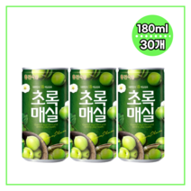 웅진식품 초록매실 180ml 미니 캔 업소용 음료수, 30캔