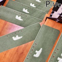 계단카페트 조각 소형 매트빛나는 클로버 미끄럼 방지 계단 매트 1 개 접착식 카펫 바닥 보호, 12 P 1PC_01 55X 22X4.5cm