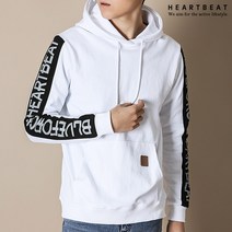 하트비트 리죠스 후드티 베이직핏 소매절개 배색 레터링 긴팔 티셔츠 커플룩 단체복 남자 여자 커플티 빅사이즈 단체티