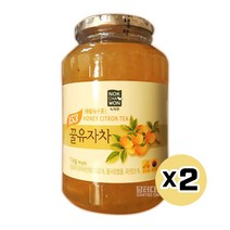 꿀유자차 1kgX2개 1박스 유자생과 유자청 사양 벌꿀 겨울차 따뜻한차 에이드 유자잼 숙취음료 꿀물 숙취해소음료, 본상품선택