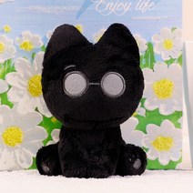 세븐틴 고양이 인형 시멘트 5종세트 키체인, 13cm+블랙