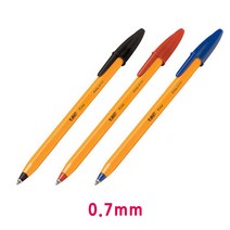 빅(BIC) 오렌지파인 볼펜 청색 0.7mm, 빨강