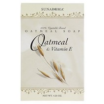 SUNAROMA 비누 오트밀 및 비타민 E 바 120.5g 4.2온스 박스 포장 125ml 3팩