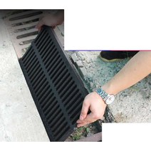 정화조 뚜껑 철판 맨홀 덮개 하수구 사각형 개구부, 길이 500폭 300높이 20mm