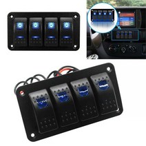 선박 컨트롤 판넬 스위치 박스 패널 단자 선박 보트, 4비트 녹색 표시등