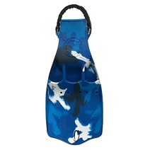 Scubapro 제트 핀 스프링 힐 스트랩 포함, Blue Camo