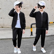 [삐삐네옷가게] 남아주니어 화이트투트레이닝 봄 가을 블랙 집업 긴팔 트레이닝 체육복 주니어의류 체육복 운동복 편한 스타일 상하세트 초등학생
