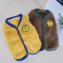 코코스튜디오 고양이 강아지옷 윌리 양털 조끼 셔츠, 코코 윌리 양털 조끼셔츠/브라운