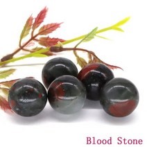 도매 20mm 스톤 비즈 천연 보석 레이키 힐링 라운드 볼 크리스탈 DIY 목걸이 팔찌 쥬얼리 세공 액세서리, 20pc, Blood Stone
