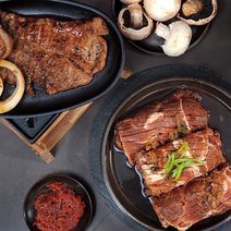 [진포랑] 포천이동 왕구이 1+1 총 2kg 양념 맛 돼지갈비, 1000g, 2개