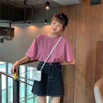 리더스 리더스 연보라컬러 여자 데일리 루즈핏 라운드넥 반팔티 (5708435)