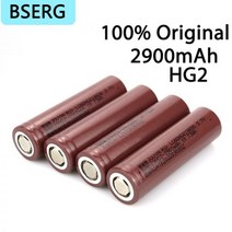 충전건전지 18650고방전 BSERG-HG2 100% 오리지널 18650 배터리 2900mAh 3.7V 충전식 리튬 이온 배터리 스크루드라이버용 30A 파워 셀, CHINA_1 PCS