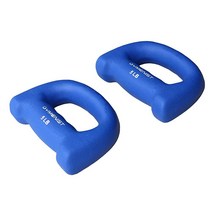 Gymenist 손 모양 네오프렌 운동 조깅 워킹 유산소 덤벨 2개 세트 (2.3kg(5파운드) 블루) 가성비 추천 미국직구, 5LB 블루