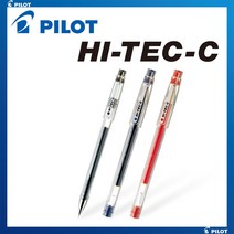 파이롯트 하이테크C 볼펜 HI-TEC-C 겔잉크 0.25, 검정, 0.4mm